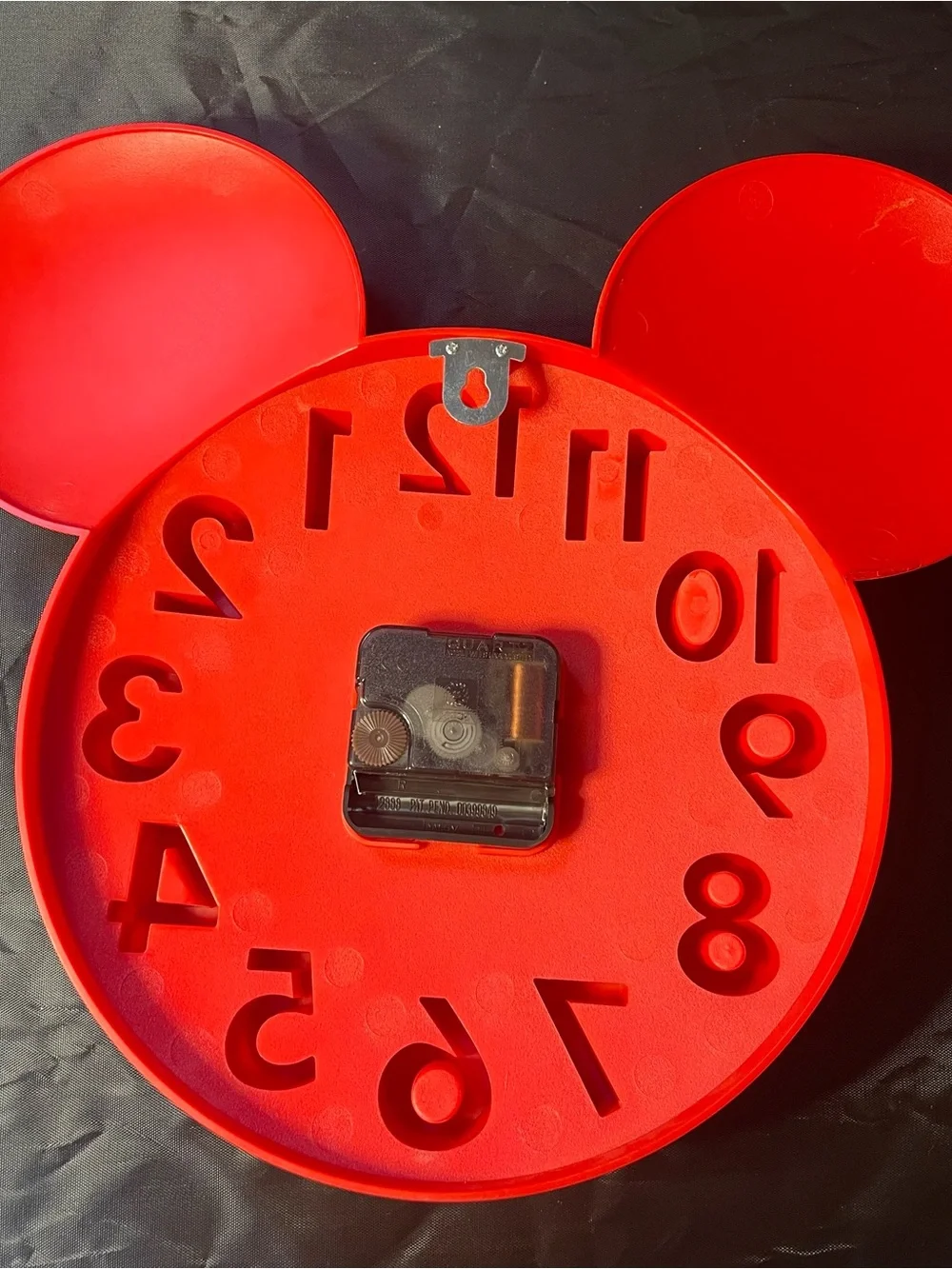 Red 3D Numeral Wall Clock